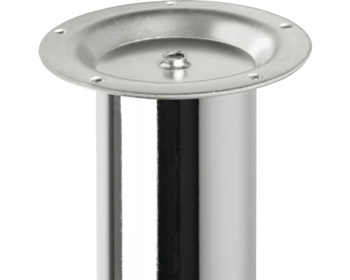 Picior de mobilă metalic cu placă de fixare