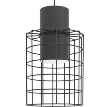 Lampa suspendată cu cușcă metalică neagră