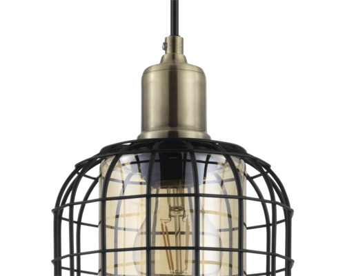 Lampa suspendată cu abajur tip cușcă