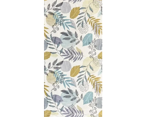 Textil cu model de frunze și cercuri