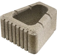 Bolțar de plantare din beton cu caneluri verticale și cavitate pentru consolidarea taluzului sau ziduri de grădină.
