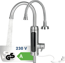 Robinet electric cu două guri de scurgere, 230 volți și marcaj de siguranță