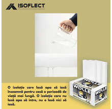 Plăci izolatoare cu drenaj de apă și logo ISOFLECT