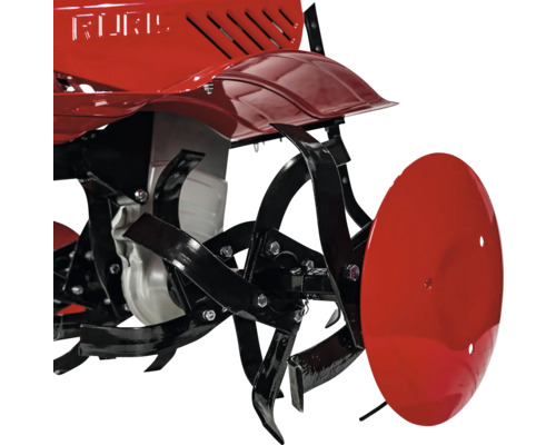 Vizualizare detaliată a unei freze rotative cu cuțite de frezat