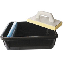 Set de spălare pentru gresie cu placă cu burete și rolă de curățare