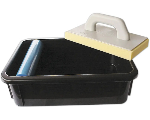 Set de spălare pentru gresie cu placă cu burete și rolă de curățare