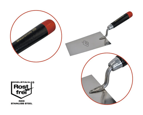 Mistrie de zidar cu mâner din lemn și lamă din oțel