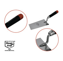 Șpaclu Maurerlob cu lamă plată din oțel inoxidabil și mâner din plastic