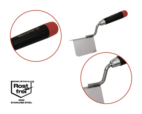 Gletier de colț Maurerlob din oțel inoxidabil cu mâner