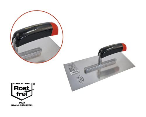 Mistrie de zidărie din oțel inoxidabil cu mâner din plastic