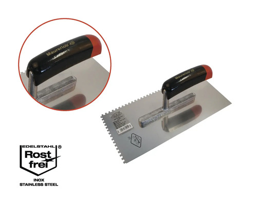 Gletieră din oțel inoxidabil Maurerlob cu mâner din plastic