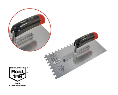 Gletieră zimțată Maurerlob 280x130 mm dinți 8x8mm, | HORNBACH