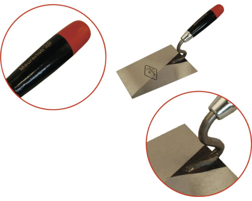 Mistrie cu mâner din lemn și lamă din metal