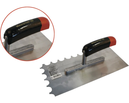 Gletieră dințată cu mâner din plastic