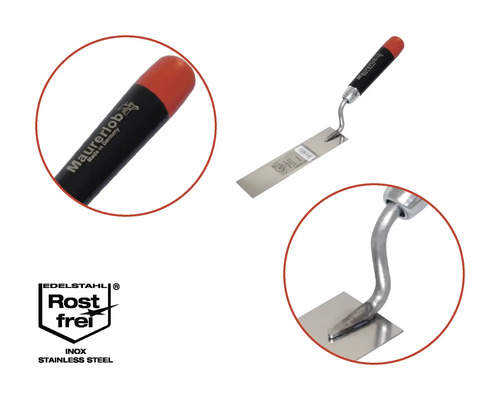 Gletier unghiular Maurerlob cu lamă din oțel inoxidabil și mâner din plastic