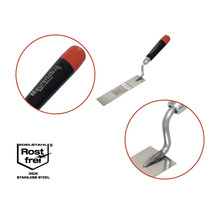 Gletieră de zidărie din oțel inoxidabil cu mâner din plastic