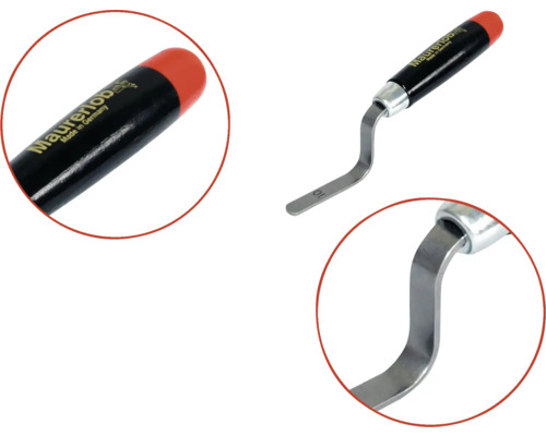 Răzuitor de rosturi Maurerlob cu mâner negru și vârf roșu