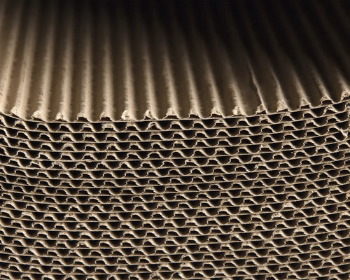 Prim-plan cu carton ondulat pentru material de ambalare