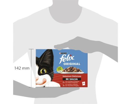 Hrană pentru pisici Felix Original în sos, pachet de 10