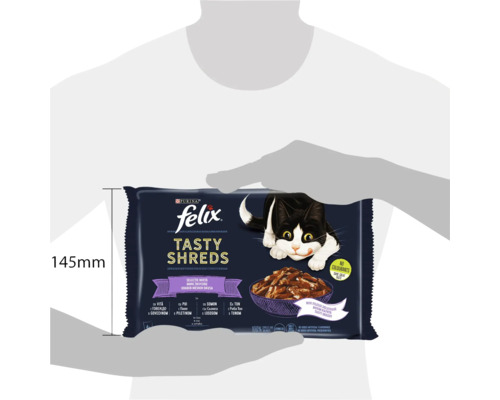 Ambalaj hrană pentru pisici Felix Tasty Shreds