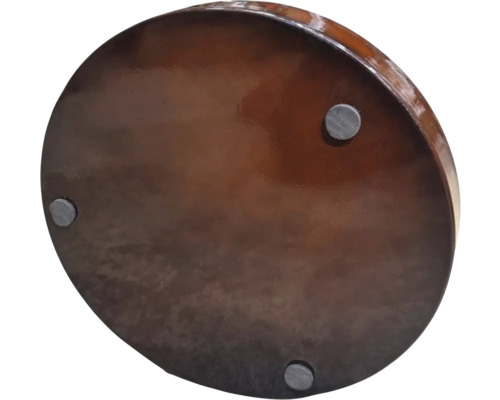 Partea inferioară a unei tăvi rotunde din lemn cu picioare