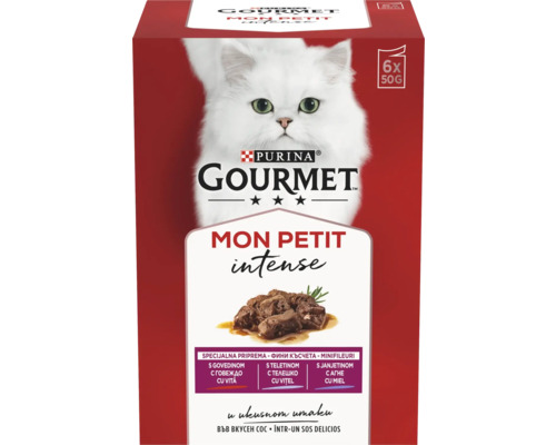 Purina Gourmet Mon Petit hrană pentru pisici, pachet de 6