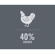 Simbol pentru patruzeci la sută conținut de pui