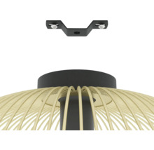 Lumină de plafon cu abajur din bare și suport de tavan