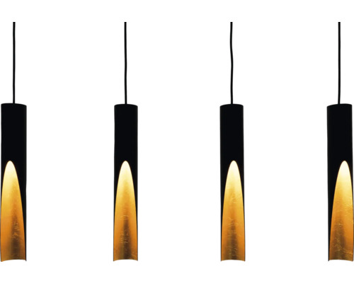 Lumină suspendată cu mai multe becuri și abajur cilindric