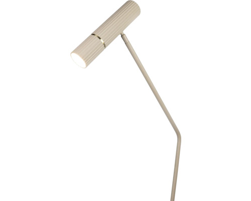 Lampă de masă cu abajur canelat și braț reglabil