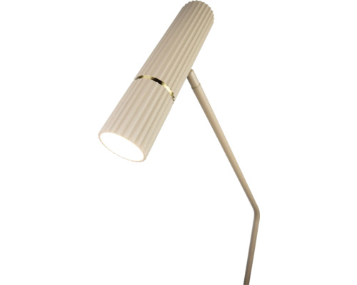 Lampă de masă cu abajur canelat și design simplu