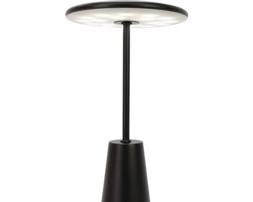 Lampă de masă neagră cu abajur rotund