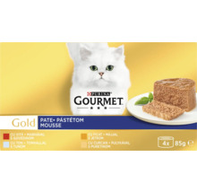 Purina Gourmet Gold pateu mousse pentru pisici, 4 bucăți a câte 85 de grame