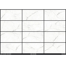 Plăci lustruite cu aspect de marmură, format 600x1200 mm