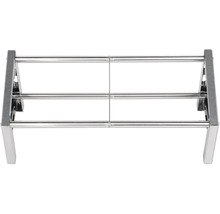 Raft de pantofi extensibil din metal cromat cu trei bare.