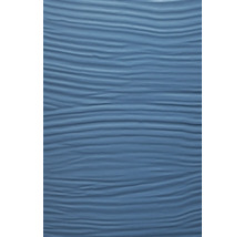 Panou de fațadă albastru cu structură de lemn