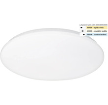 Plafonieră LED albă rotundă cu temperatură de culoare reglabilă de la 3000 Kelvin până la 6500 Kelvin.