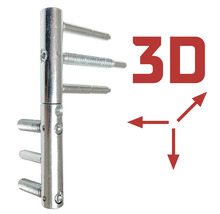Balama din metal, reglabilă 3D pentru uși.