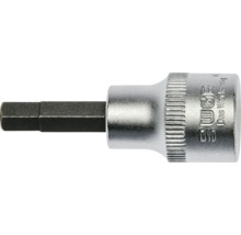 Bit cheie tubulară WGB cu cap hexagonal din oțel crom-vanadiu.