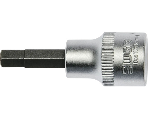 Bit cheie tubulară WGB cu cap hexagonal din oțel crom-vanadiu.