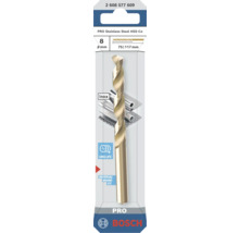 Burghiu pentru metal Bosch HSS-Co pentru oțel inoxidabil, diametru 8 milimetri, lungime de lucru 75 milimetri, lungime totală 117 milimetri, seria PRO