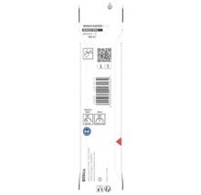 Partea din spate a ambalajului produsului Bosch Expert cu informații despre adecvarea materialelor pentru oțel inoxidabil și oțel, cod QR și cod de bare.