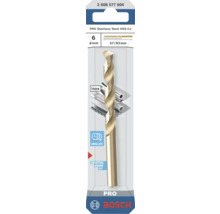 Burghiu metal inox Bosch HSS-Co, diametru 6 milimetri, lungime 57 și 93 milimetri, durată lungă de viață, universal, Bosch Logo.
