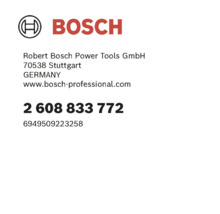 Logo Bosch cu informații despre producător și numărul articolului