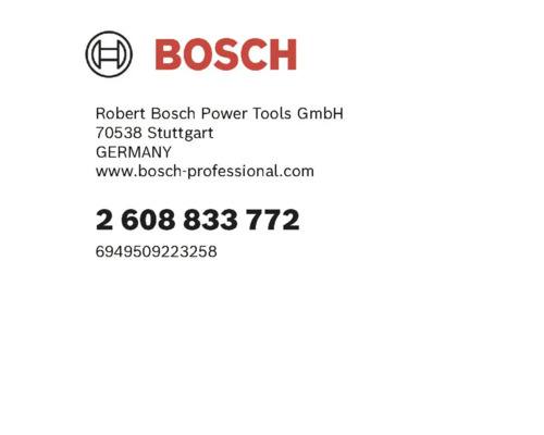 Logo Bosch cu informații despre producător și numărul articolului