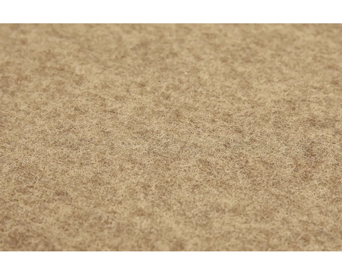 Textura unei pardoseli din pâslă bej cu fibre scurte.