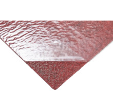 Pâslă de protecție autoadezivă roșie cu folia transparentă parțial dezlipită.