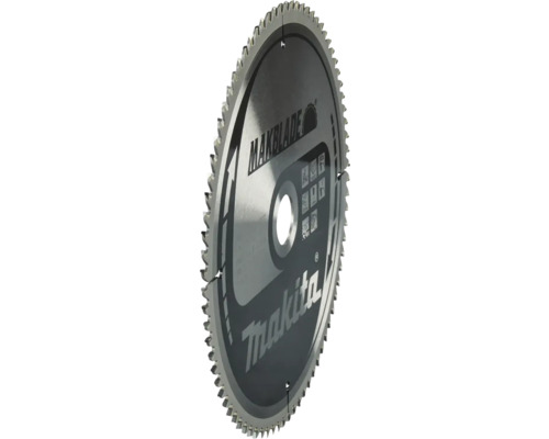 Pânză de ferăstrău circular Makita Makblade din metal cu dinți fini pentru tăieri precise.