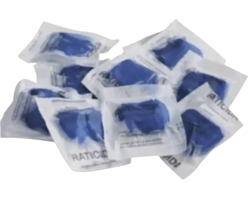 Pliculețe de raticid cu momeală pastă pentru combaterea rozătoarelor.