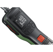 Pompă de aer comprimat cu acumulator Bosch EasyPump cu afișaj digital și butoane de control.